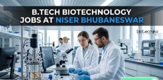 B Tech Biotechnology Jobs at NISER Bhubaneswar | Apply Now