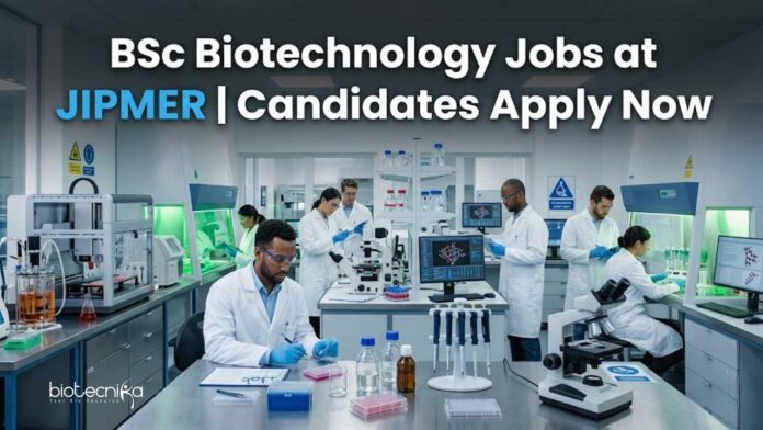 BSc Biotechnology Jobs at JIPMER | Candidates Apply Now BSc Biotechnology Jobs at JIPMER | Candidates Apply Now
