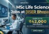 IISER Bhopal SRF Recruitment 2026 | MSc Life Science Jobs With ₹42,000 Salary MSc Life Science Jobs at IISER Bhopal | Candidates Apply Now