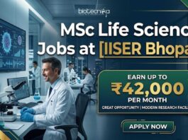 MSc Life Science Jobs at IISER Bhopal | Candidates Apply Now