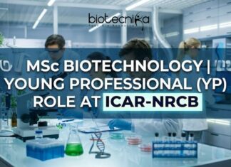 MSc Biotechnology Vacancy at ICAR-NRCB | Young Professional