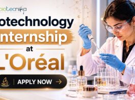 Biotechnology Internship at L’Oréal | Candidates Apply Now
