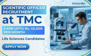 Scientific Officer Recruitment at TMC with Rs. 45,000 Pay for Life Sciences – Walk-In TMC Recruitment 2026 Announced Scientific Officer Recruitment for Life Sciences Candidates at HBCHRC Punjab with Salary Up to Rs. 45,000.