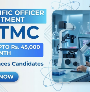 Scientific Officer Recruitment at TMC with Rs. 45,000 Pay for Life Sciences – Walk-In TMC Recruitment 2026 Announced Scientific Officer Recruitment for Life Sciences Candidates at HBCHRC Punjab with Salary Up to Rs. 45,000.