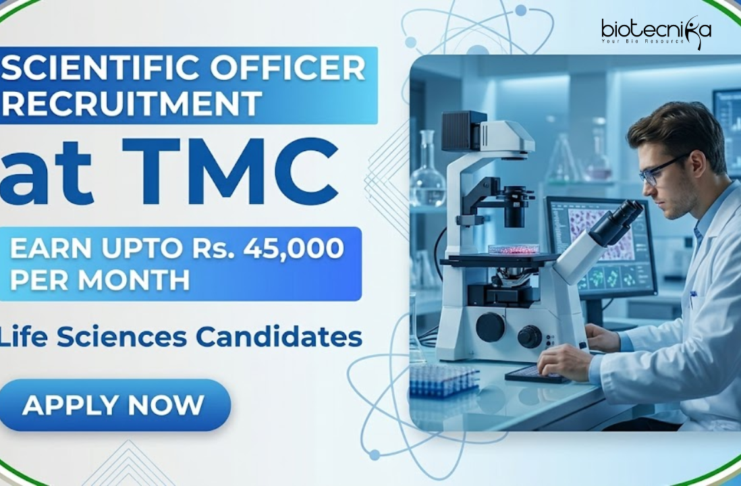 Scientific Officer Recruitment at TMC with Rs. 45,000 Pay for Life Sciences – Walk-In TMC Recruitment 2026 Announced Scientific Officer Recruitment for Life Sciences Candidates at HBCHRC Punjab with Salary Up to Rs. 45,000.