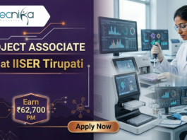 Project Associate Job at IISER Tirupati. Biological & Life Sciences Candidates, Apply Now & Earn ₹62,700 Per Month.