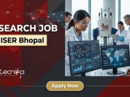 Research Job at IISER Bhopal. Biotechnology, Microbiology, or related Life Sciences Candidates, Apply Now & Earn Upto ₹56000/- Per Month.