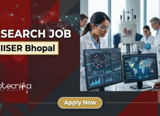 Research Job at IISER Bhopal. Biotechnology, Microbiology, or related Life Sciences Candidates, Apply Now & Earn Upto ₹56000/- Per Month.