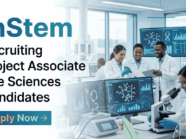 Project Associate Jobs at inStem | Apply Now for Life Sciences Career BRIC-inStem Recruitment: Hiring Life Science Candidates for Project Associate Jobs in Bangalore. Apply Online Before May 20.