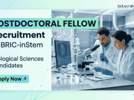 Post Doctoral Fellow Recruitment at inStem | Biology Candidates Apply Now BRIC-inStem Recruitment: Hiring Post Doctoral Fellows in Systems Biology and Metabolomics Research. Apply Before May 20.