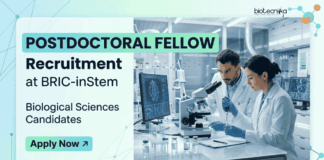 BRIC-inStem Recruitment: Hiring Post Doctoral Fellows in Systems Biology and Metabolomics Research. Apply Before May 20.