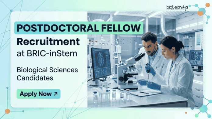 instem (1) BRIC-inStem Recruitment: Hiring Post Doctoral Fellows in Systems Biology and Metabolomics Research. Apply Before May 20.