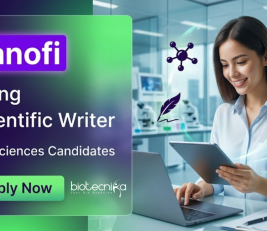 Scientific Writer Job Opening at Sanofi – Life Sciences Candidates are Eligible Apply for Sanofi Career: Scientific Writer Jobs in Hyderabad. Exciting Life Sciences Jobs in pharma and medical writing.