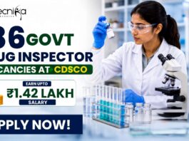 186 Govt Drug Inspector Vacancies at CDSCO | Salary Up to ₹1.42 Lakh for Microbiology Candidates
