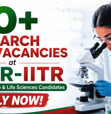 30+ Govt Research Job Vacancies at CSIR-IITR for Biotech, Micro & Life Sciences Candidates – Apply Now! 30+ Govt Research Job Vacancies at CSIR-IITR – Apply Now!