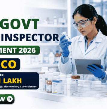 40+ Govt Drugs Inspector Recruitment 2026 at CDSCO – Salary up to ₹1.51 Lakh For Microbiology, Biochemistry & Life Sciences 40+ Govt Drugs Inspector Recruitment 2026 at CDSCO – Salary up to ₹1.51 Lakh For Microbiology, Biochemistry & Life Sciences