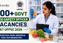 500+ Govt Food Safety Officer Vacancies at UPPSC 2026 for Biotech, Micro, Biochem & Food Tech Graduates! 500+ Govt Food Safety Officer Vacancies at UPPSC 2026 for Biotech, Micro, Biochem & Food Tech Graduates!