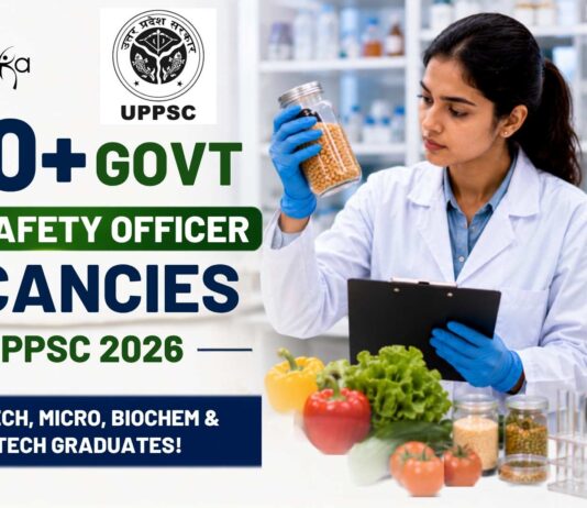 500+ Govt Food Safety Officer Vacancies at UPPSC 2026 for Biotech, Micro, Biochem & Food Tech Graduates!