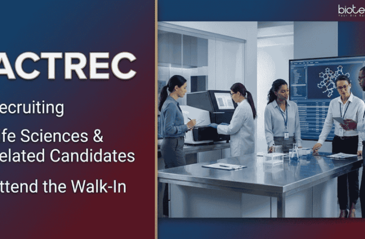 ACTREC Recruitment 2026 | Life Sciences Jobs – Walk-In Apply for Life Sciences Jobs through ACTREC Recruitment and build your career with Scientist Jobs in cancer research laboratories.