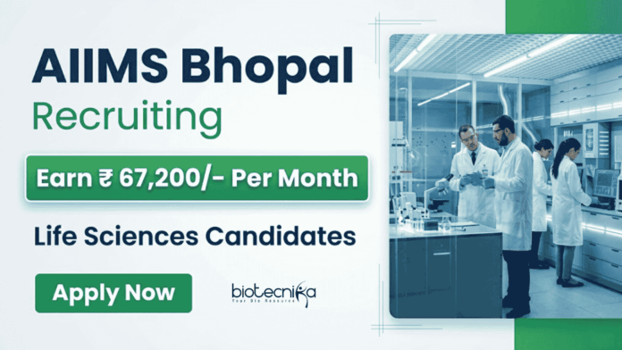AIIMS Bhopal Apply for AIIMS Bhopal Recruitment 2026. Explore Life Sciences Govt Research Jobs in ICMR-funded cancer biology project.