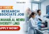 Apply for a Research Associate Job at Jawaharlal Nehru University Careers. Life Science Job in ANRF-funded Leishmania research