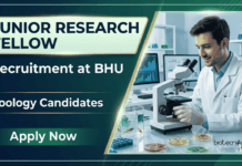 Junior Research Fellow at BHU – Zoology Candidates Apply Now Apply for BHU Recruitment 2026 Junior Research Fellow Vacancy. Great opportunity for candidates building a Zoology Career in research.