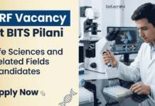 JRF Vacancy at BITS Pilani in Biological Sciences – Apply Before Deadline BITS Pilani Recruitment 2026 for JRF Vacancy. Apply Now and Build your Life Sciences Career through an ANRF-funded plant biology project.