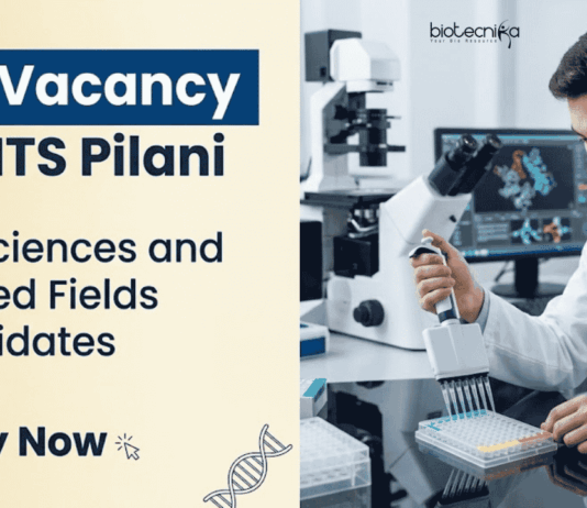 JRF Vacancy at BITS Pilani in Biological Sciences – Apply Before Deadline BITS Pilani Recruitment 2026 for JRF Vacancy. Apply Now and Build your Life Sciences Career through an ANRF-funded plant biology project.