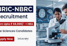 BRIC-NBRC Recruitment: Apply for Research Associate Jobs & Advance your Career in Life Sciences through Cutting-edge Neuroscience Research.