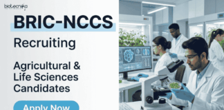 BRIC NCCS Recruitment announced for Project Associate. Research Jobs for Life Sciences, Biotechnology and Agricultural Sciences candidates.
