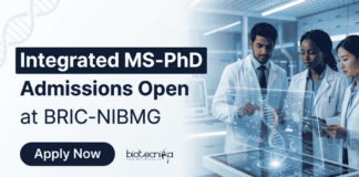 Integrated MS-PhD Admissions Open at BRIC – Join Now Apply for BRIC-NIBMG Integrated MS-PhD Admissions 2026. Build a Career in Biotechnology through advanced Training in Biomedical Genomics.