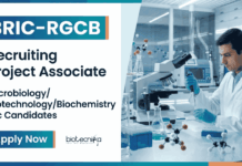 MSc Life Sciences Job Opening at BRIC-RGCB for DBT funded project – Apply Now Apply for Project Associate-I under BRIC-RGCB Recruitment 2026. Explore MSc Life Sciences Research Jobs in Kerala.