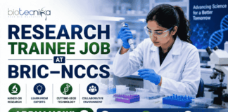BRIC–NCCS Research Trainee Job | Master’s Dissertation Opportunity for Life Science Students BRIC–NCCS Research Trainee Job