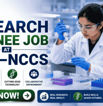 BRIC–NCCS Research Trainee Job | Master’s Dissertation Opportunity for Life Science Students BRIC–NCCS Research Trainee Job