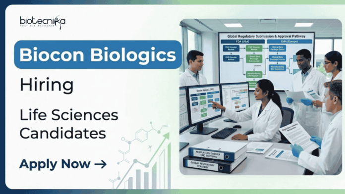 Biocon Career Biocon Biologics is Hiring Regulatory Affairs Specialists in Bengaluru: Apply for this exciting Life Sciences Jobs & Build your Career.