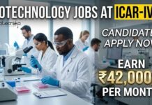 ₹42,000/- per month Salary Biotechnology Jobs 2026 at ICAR-IVRI | Walk-In Interview Biotechnology Jobs at ICAR-IVRI | Candidates Apply Now