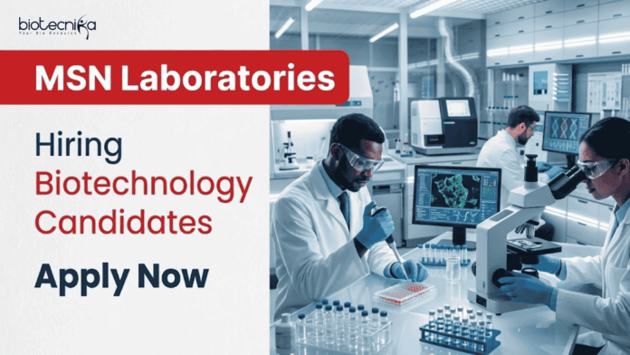 Biotechnology jobs at MSN Apply for Bioprocess & Biotechnology Jobs in Cell Culture Upstream Manufacturing under MSN Careers at Hyderabad.