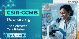 CCMB Recruitment announces Govt Research Jobs for Project Associate, JRF and Scientist posts. Excellent Opportunity for Life Sciences Career.
