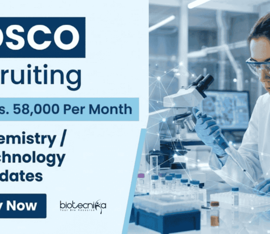 Rs. 58,000 Per Month Salary at CDSCO Recruitment – Biotech & Biochem Candidates Apply Now CDSCO Recruitment 2026 announced for Technical Officer. Biotechnology Career opportunity and Biochemistry Jobs with ₹58,000 monthly salary.