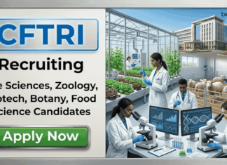 Govt Research Jobs at CFTRI – Life Sciences Candidates Apply Now CFTRI Recruitment 2026 for Project Positions. Research Jobs for Life Sciences Career Aspirants. Apply Online.