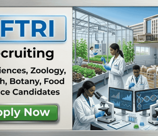 CFTRI Recruitment 2026 for Project Positions. Research Jobs for Life Sciences Career Aspirants. Apply Online.