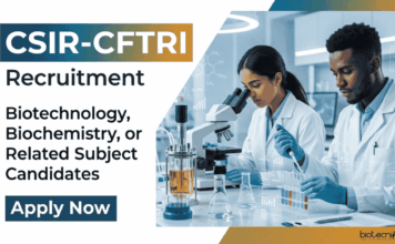Govt Research Jobs for Life Sciences at CFTRI – Don’t Miss this Opportunity! CFTRI Recruitment 2026 invites applications for Project Associate-I. Apply for Research Jobs and Build a rewarding Career in Life Sciences.
