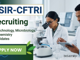Apply for CFTRI Recruitment 2026 - Project Associate-I. Research Jobs for Biotechnology, Microbiology, and Biochemistry candidates.