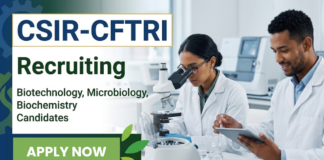 Life Sciences Jobs at CFTRI – Research Aspirants Apply Online Apply for CFTRI Recruitment 2026 - Project Associate-I. Research Jobs for Biotechnology, Microbiology, and Biochemistry candidates.