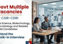 CSIR Recruitment – Multiple Govt Research Job Vacancies, Walk-In Interview CSIR-CDRI Recruitment announced Multiple Life Sciences Research Jobs. Attend Walk-in Interviews to Grab the Opportunities!