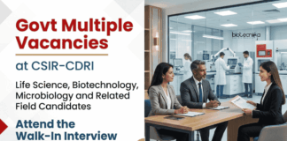 CSIR-CDRI Recruitment announced Multiple Life Sciences Research Jobs. Attend Walk-in Interviews to Grab the Opportunities!