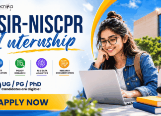 Govt Life Sciences Internship at CSIR-NIScPR – UG/ PG/ PhD Candidates Apply Explore CSIR Internship 2026: Govt Life Sciences Internship for UG, PG and PhD students at CSIR-NIScPR. Applications Open Now.