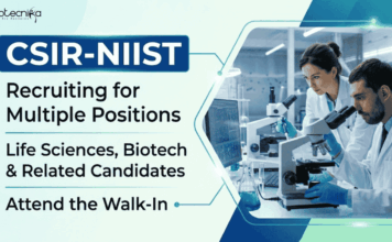 Govt Research Jobs in Life Sciences at CSIR | Attend the Walk-In Interview Govt Research Jobs through CSIR-NIIST Recruitment . Apply Now for Project Vacancies & Build a Life Sciences Career.