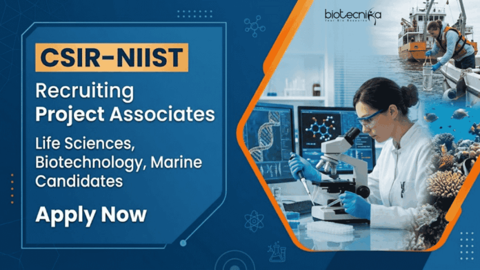 CSIR Recruitment Apply for CSIR Recruitment 2026. Project Associate Jobs for Biotechnology, Life Sciences, Marine Biology, and Fisheries Candidates.