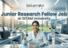DBT-Funded Junior Research Fellow Job at GITAM University – ₹37,000 + HRA & PhD Opportunity!